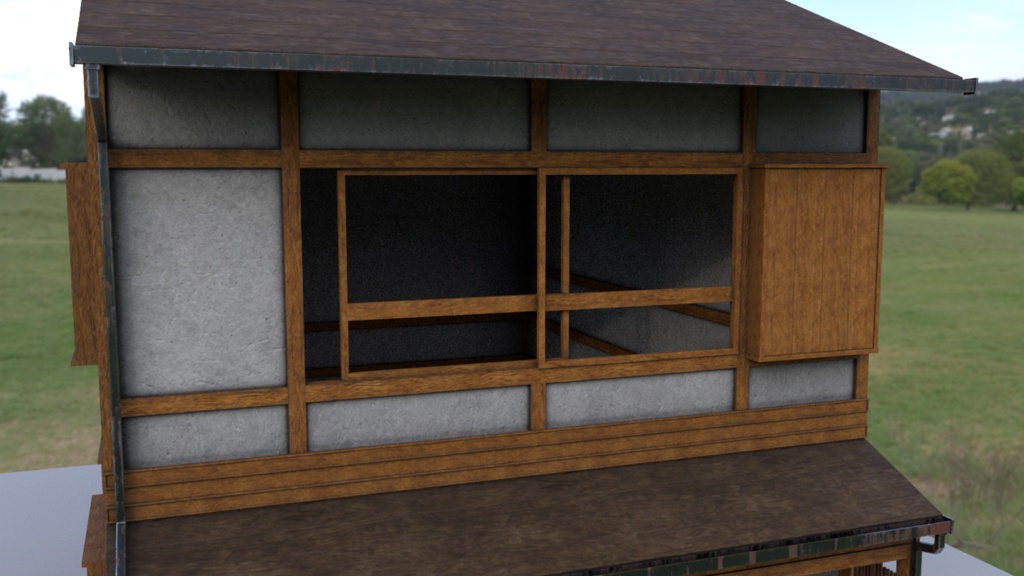 【背景用3Dモデル】日本古家屋F - Japanese old House F