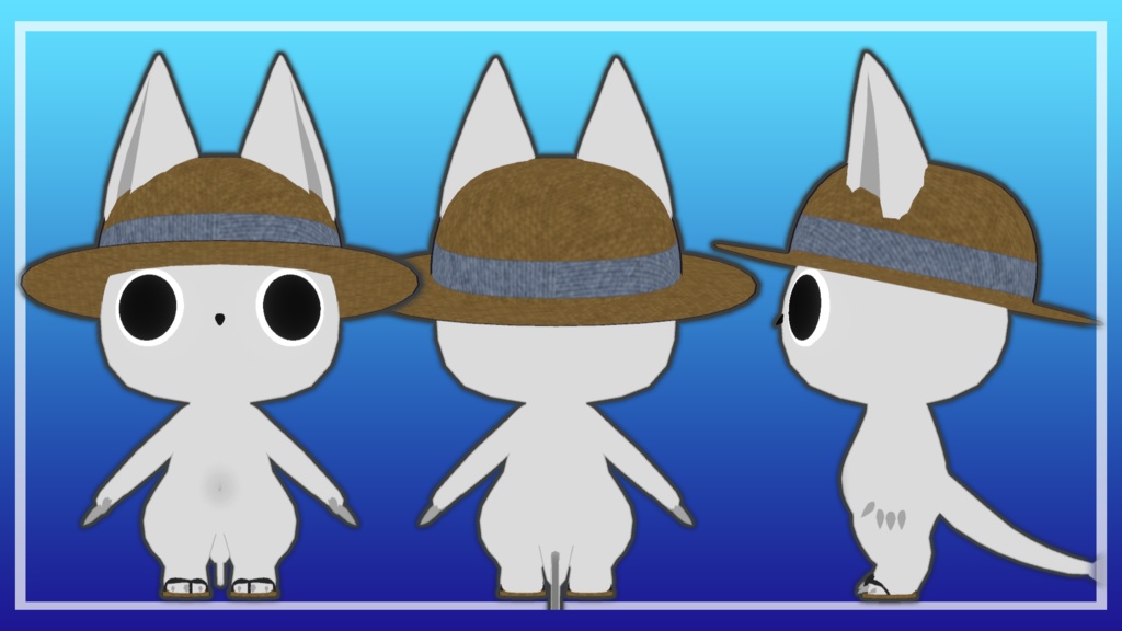 【虚無フォン】サマーセット(麦わら帽子、サンダル)