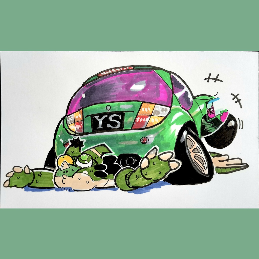 YSに轢かれてるフーゴ