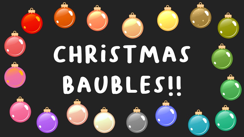 Christmas Baubles Decorations/Badges or Emotes