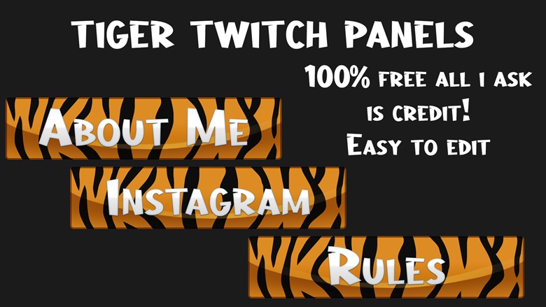 Tiger Twitch Panels