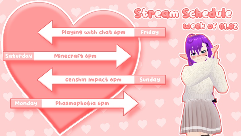 Valentine's Heart Stream Schedule