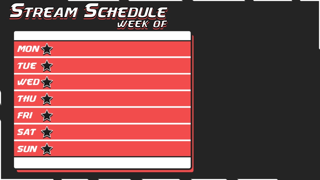 Red Addiction Stream Schedule