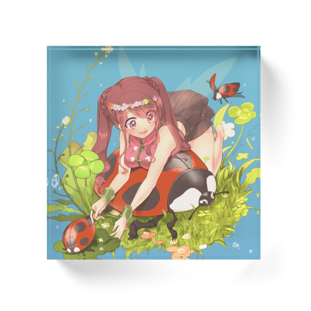 お天道虫様アクリルブロック