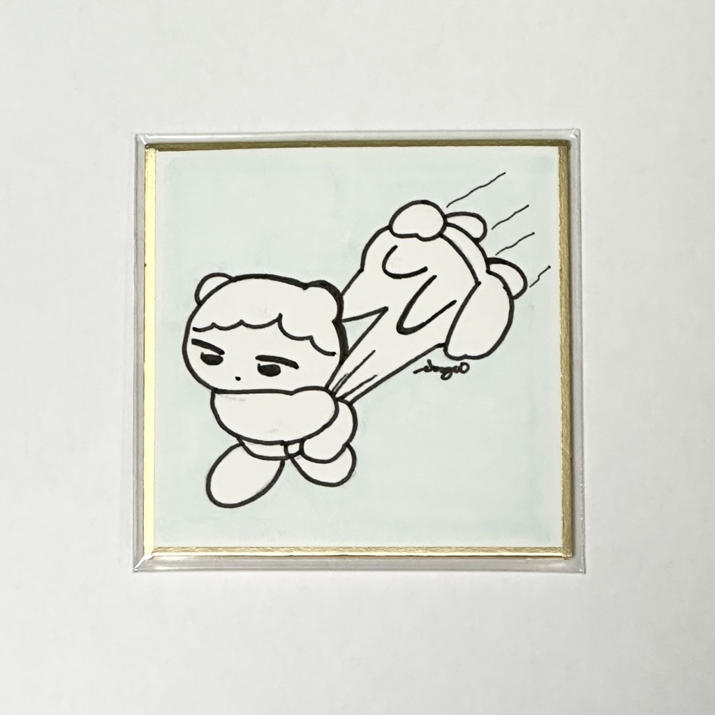 ミニ色紙　チミとドロ　ｽﾞﾙｽﾞﾙ