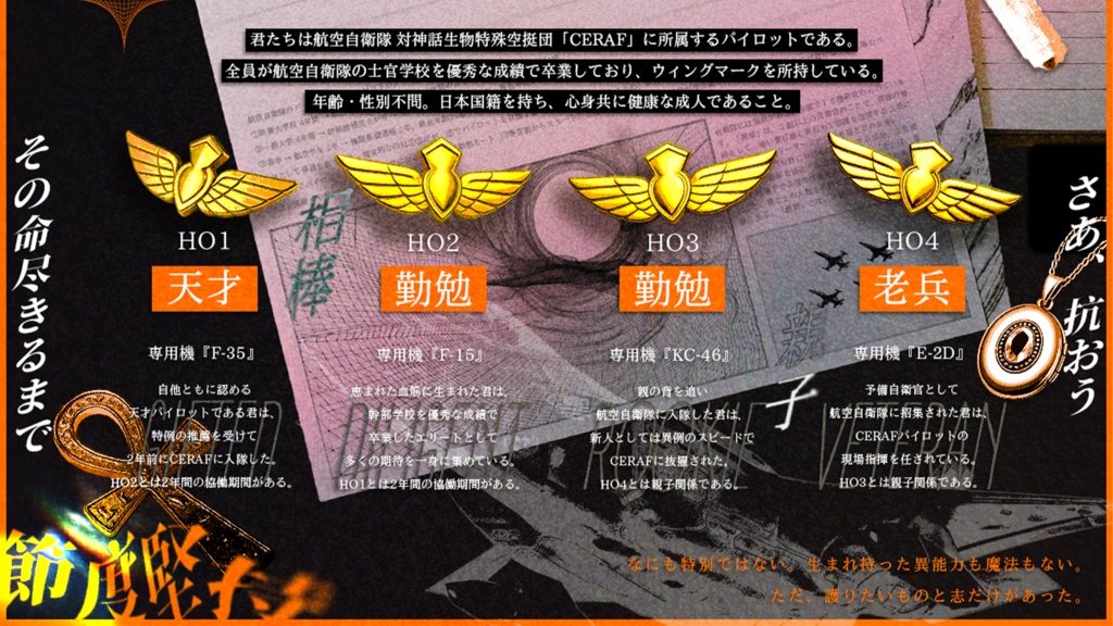 【11/23書籍頒布開始CoC7th】OPS:CERAF【航空自衛官秘匿4PL×高ロスト×SF】SPLLE191802