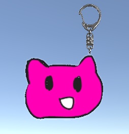 【無料やで】幸せを呼ぶねこのアクキー※3Dモデル