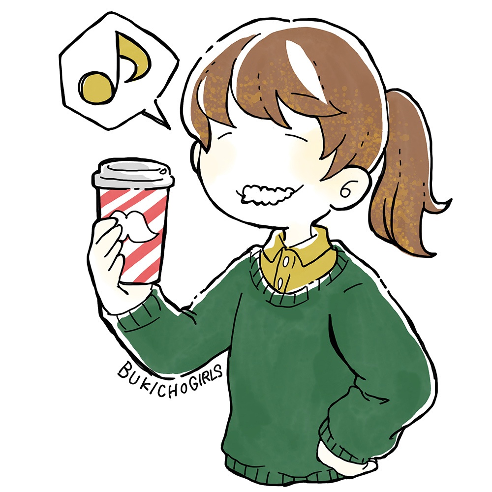 ステッカー　ぼんやりガールB