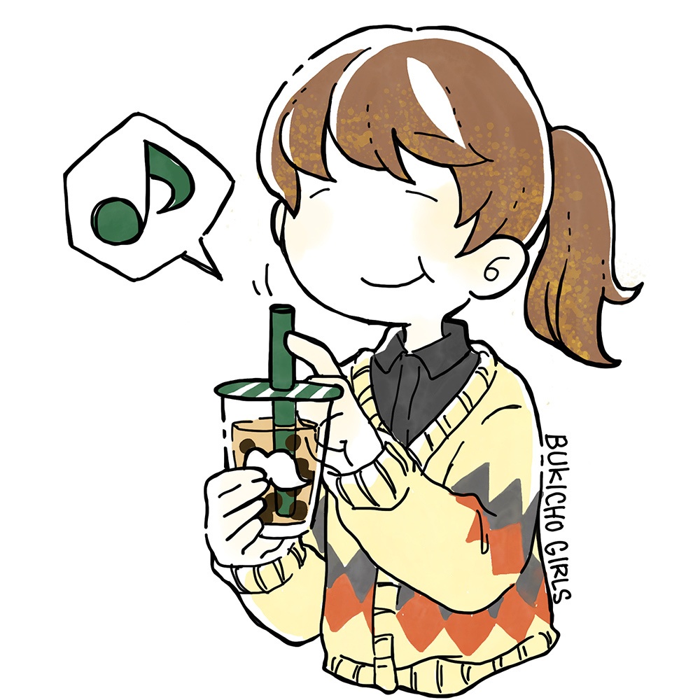 ステッカー　ぼんやりガールC