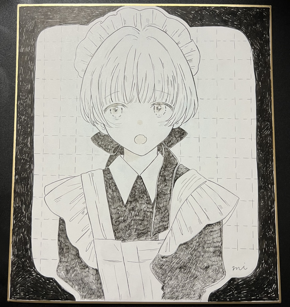 【大色紙原画】メイドさん