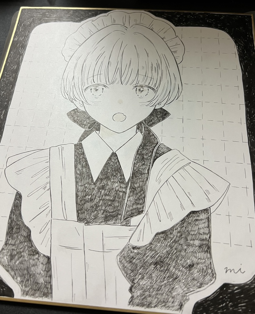 【大色紙原画】メイドさん