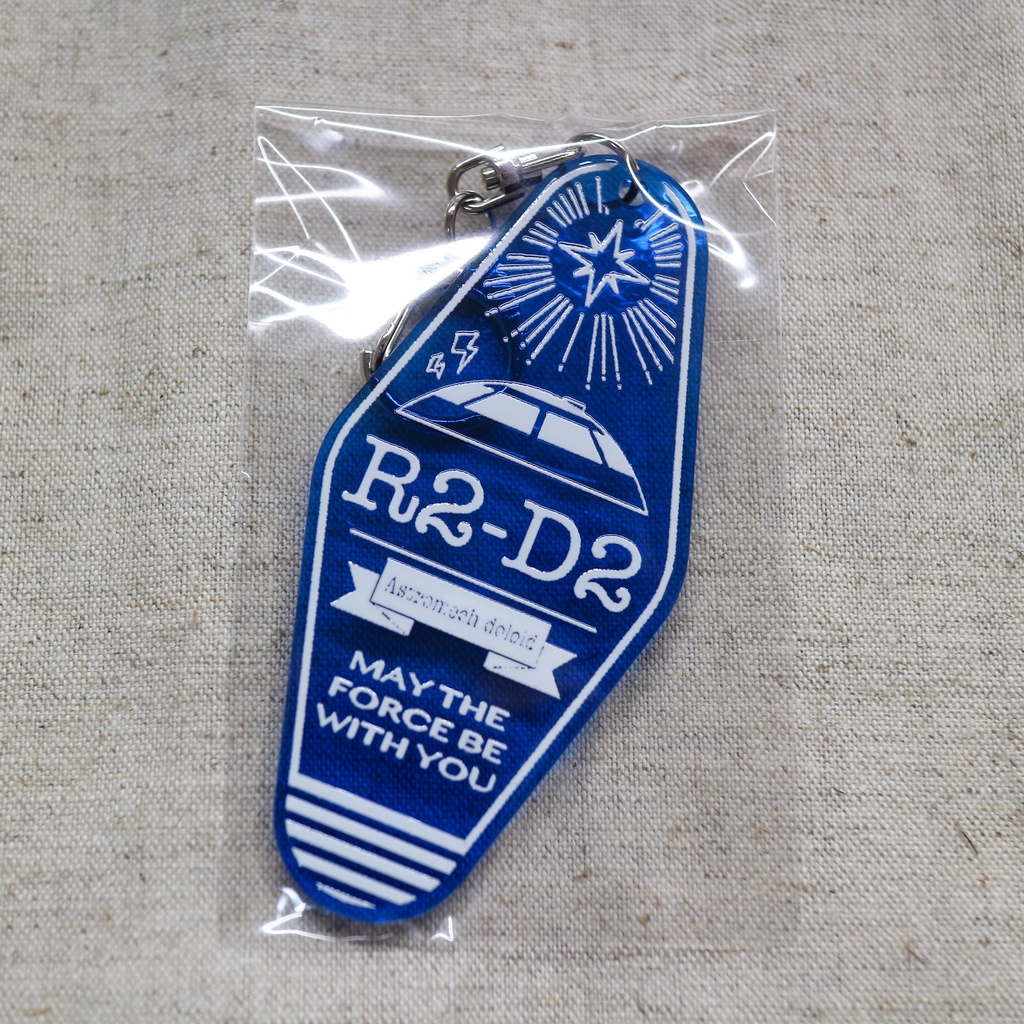 モーテルキー風アクリルキーホルダー　R2-D2