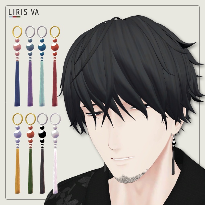 和の色「タッセル風ピアス」#LIRISVA_shop
