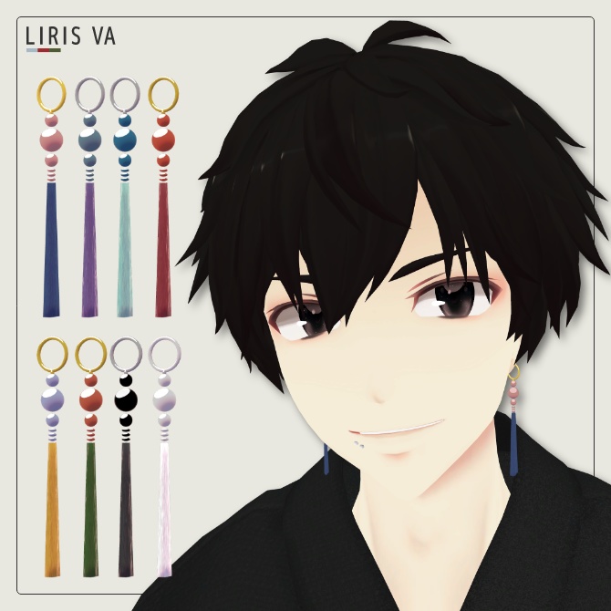 和の色「タッセル風ピアス」#LIRISVA_shop