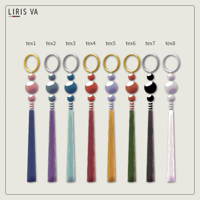 和の色「タッセル風ピアス」#LIRISVA_shop