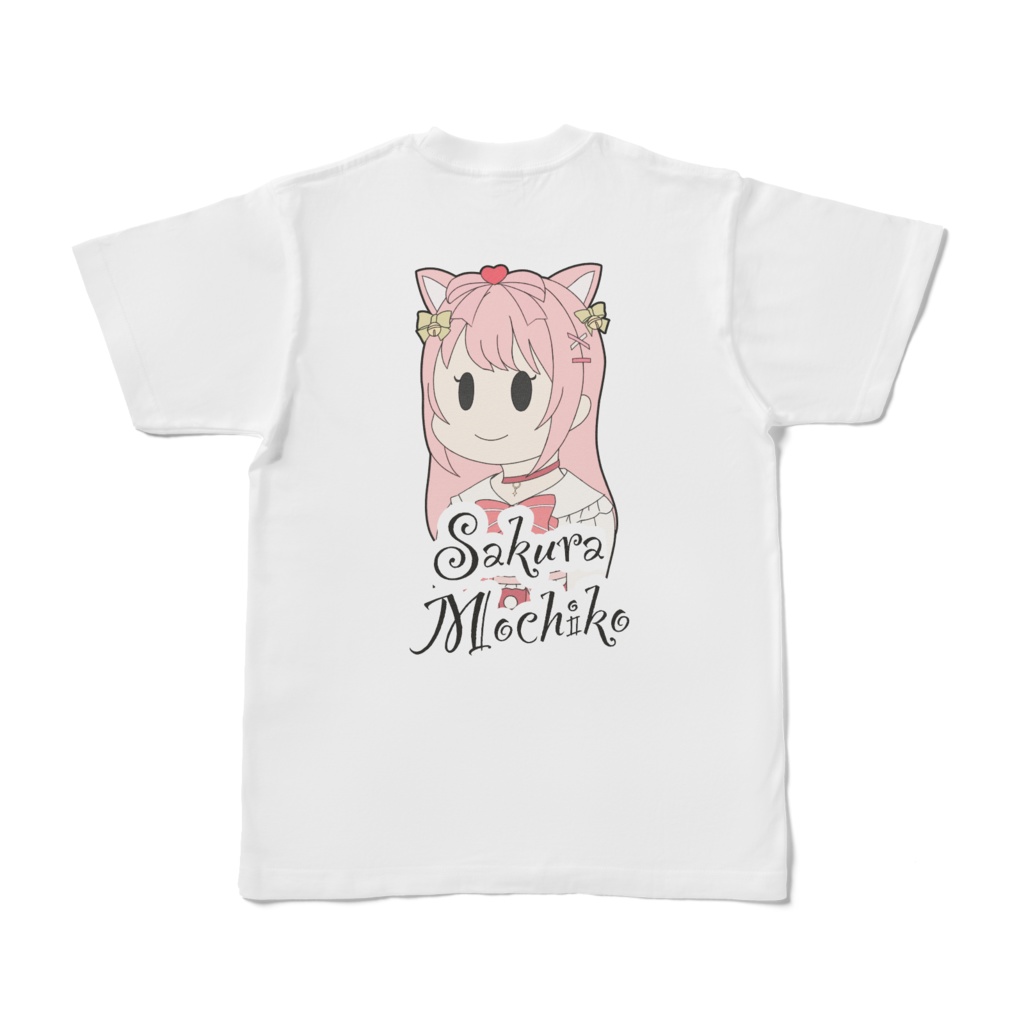 SDもちこ猫ワンピ両面Tシャツ