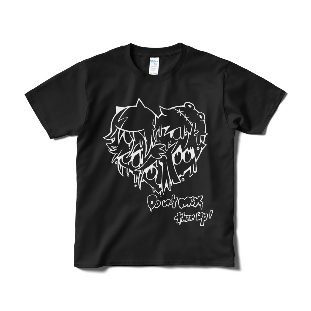 シュリケンゾンビ 混ぜるな危険Tシャツ シンプルブラック