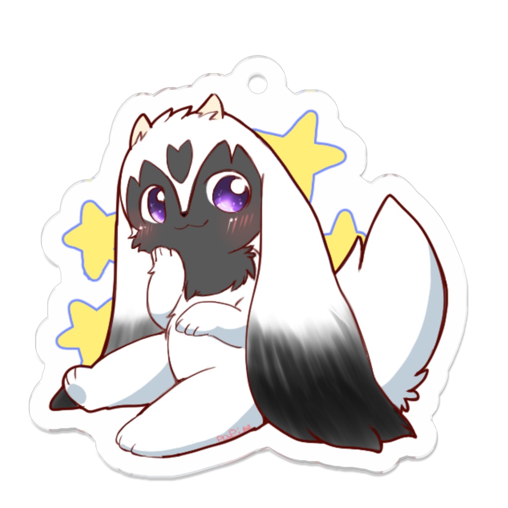 モノクロおすわりアクキー☆