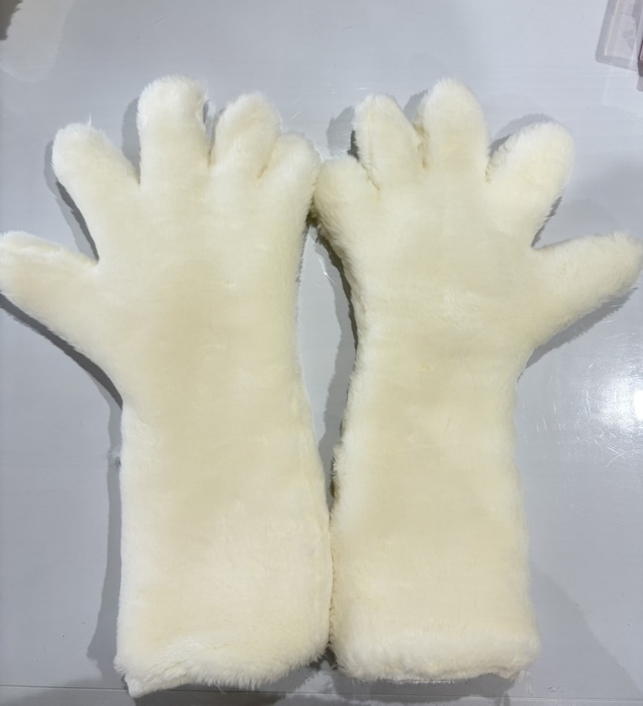 * もちふわ 裏地付き フェイクファー手袋