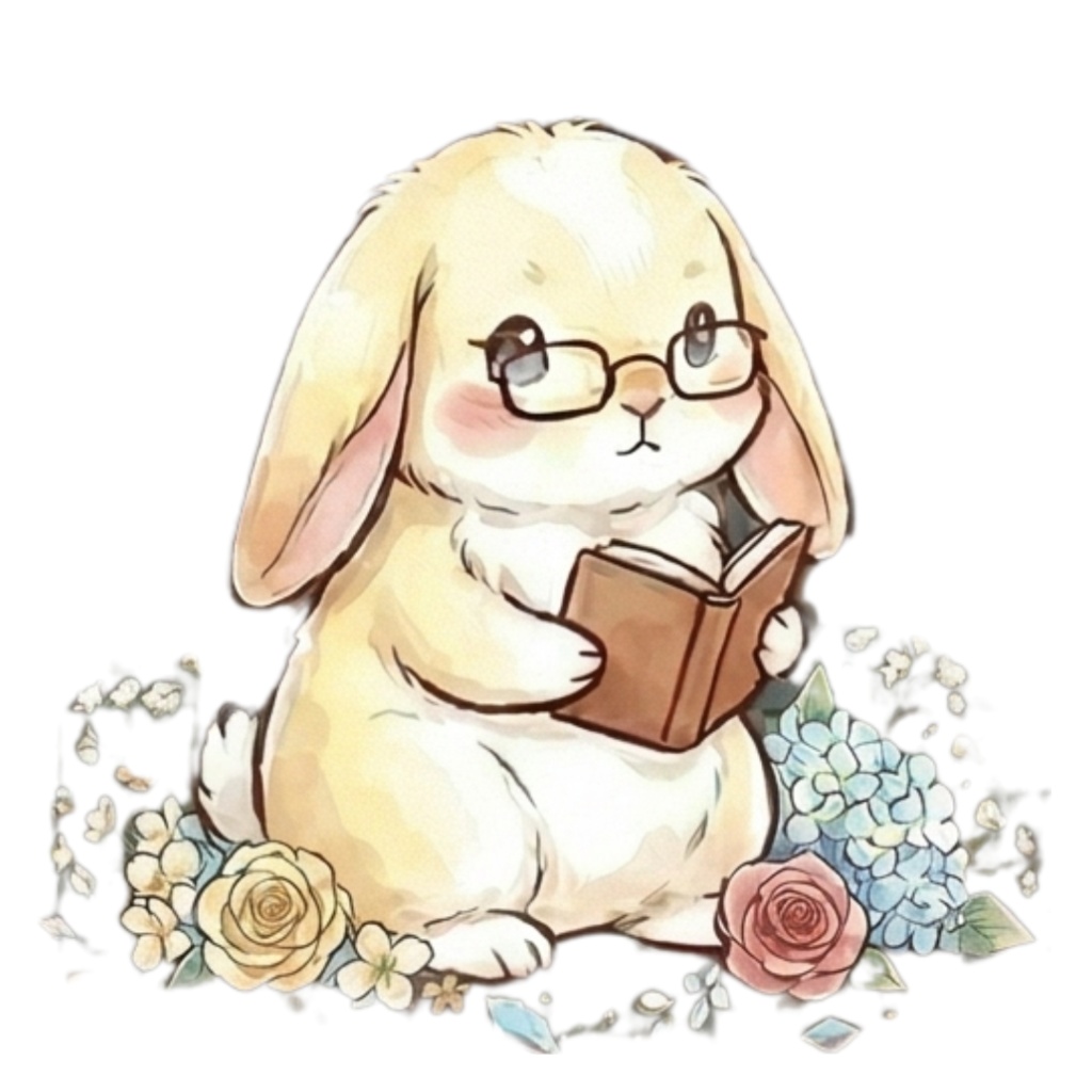 【30枚セット】ゆるふわウサギの宝石スイーツ素材集 - 高画質透過PNG・クリップアート