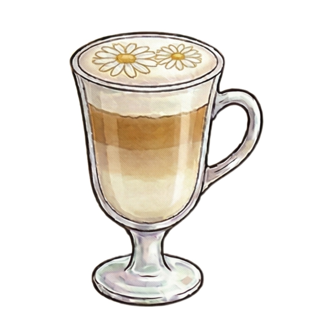 【32種類】お花とカフェのクリップアートセット(桜・ミモザ・ラベンダー・マーガレット)PNG素材