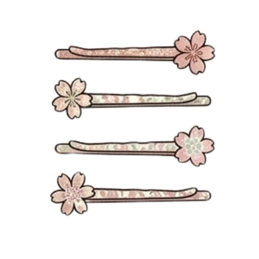 【32種類】お花とカフェのクリップアートセット(桜・ミモザ・ラベンダー・マーガレット)PNG素材