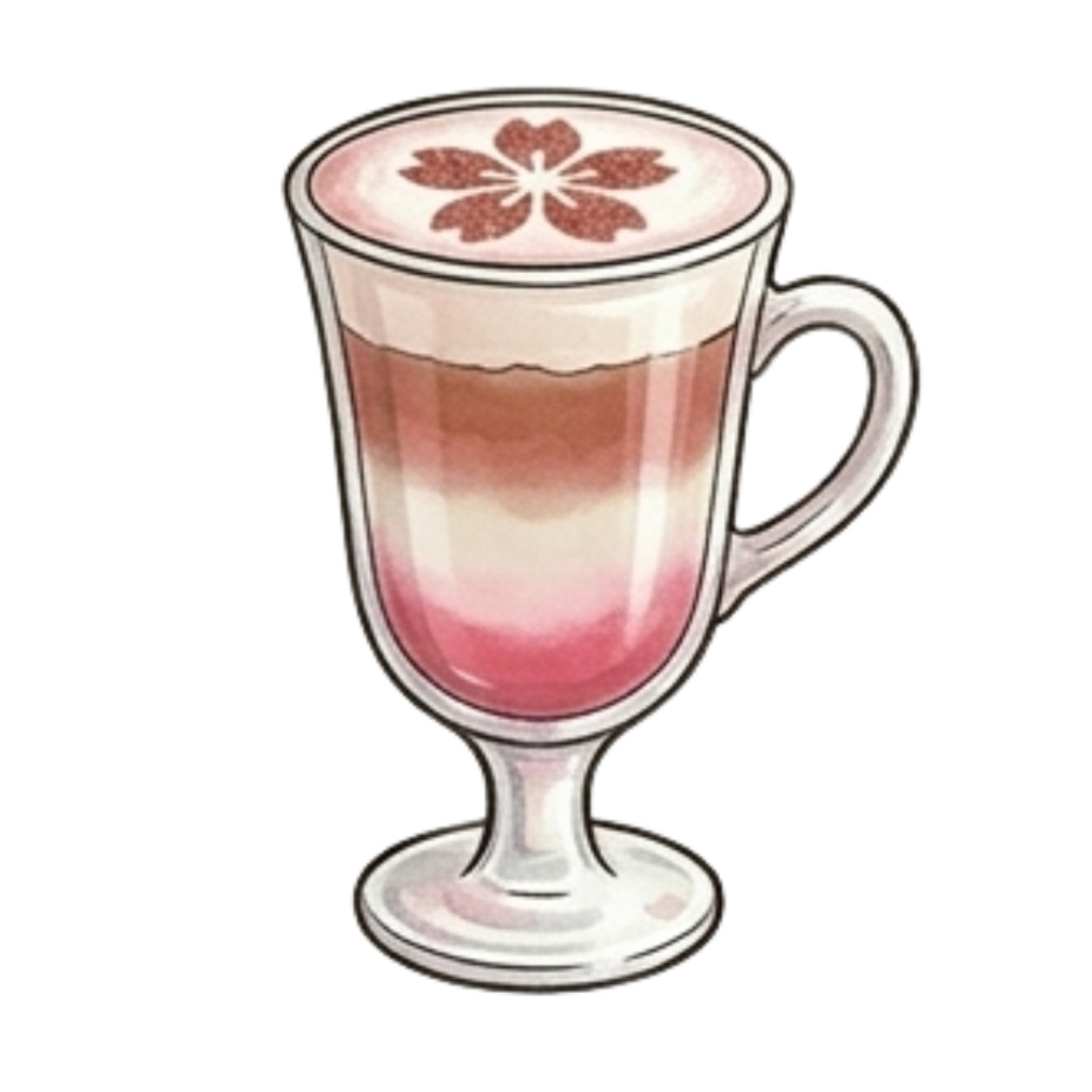 【32種類】お花とカフェのクリップアートセット(桜・ミモザ・ラベンダー・マーガレット)PNG素材