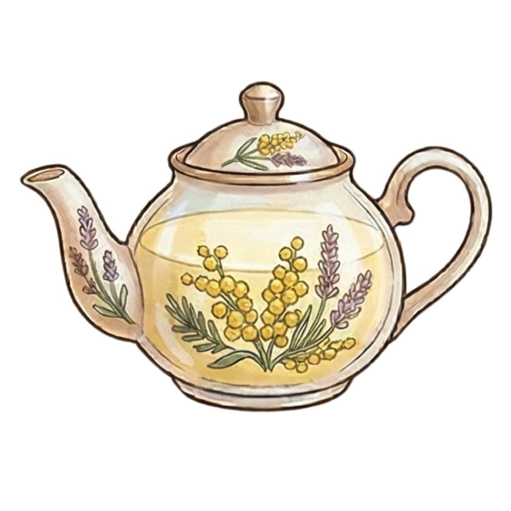 【32種類】お花とカフェのクリップアートセット(桜・ミモザ・ラベンダー・マーガレット)PNG素材