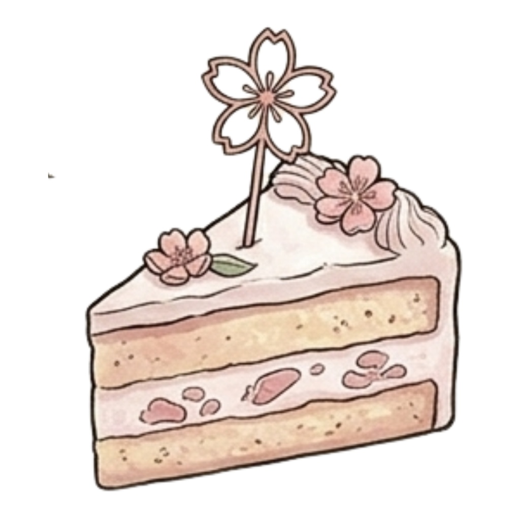 【32種類】お花とカフェのクリップアートセット(桜・ミモザ・ラベンダー・マーガレット)PNG素材