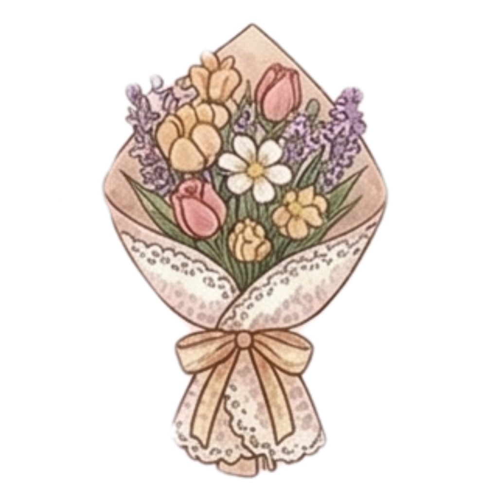 ティータイムと乙女の休息 - デジタルコラージュ用素材30種