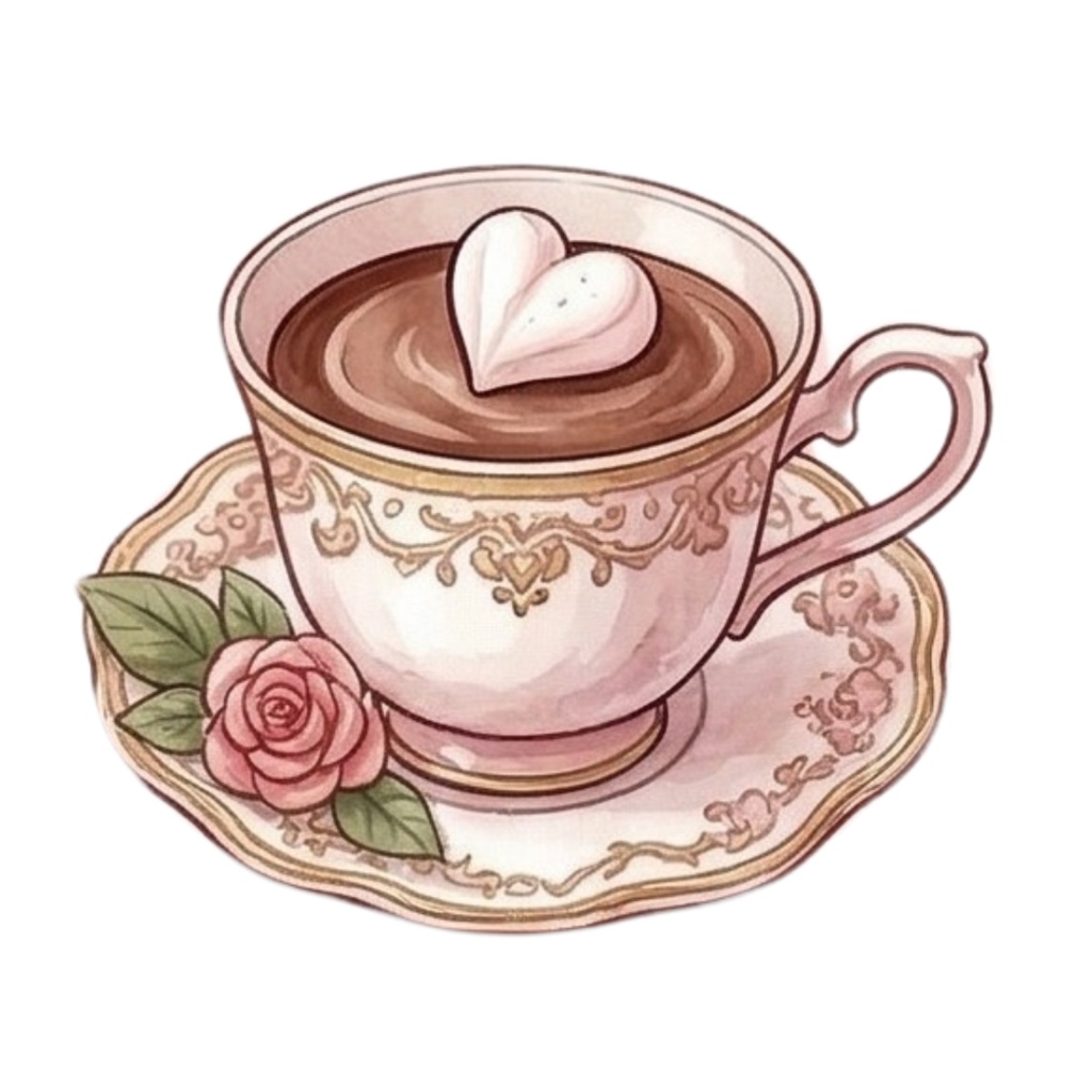 ティータイムと乙女の休息 - デジタルコラージュ用素材30種