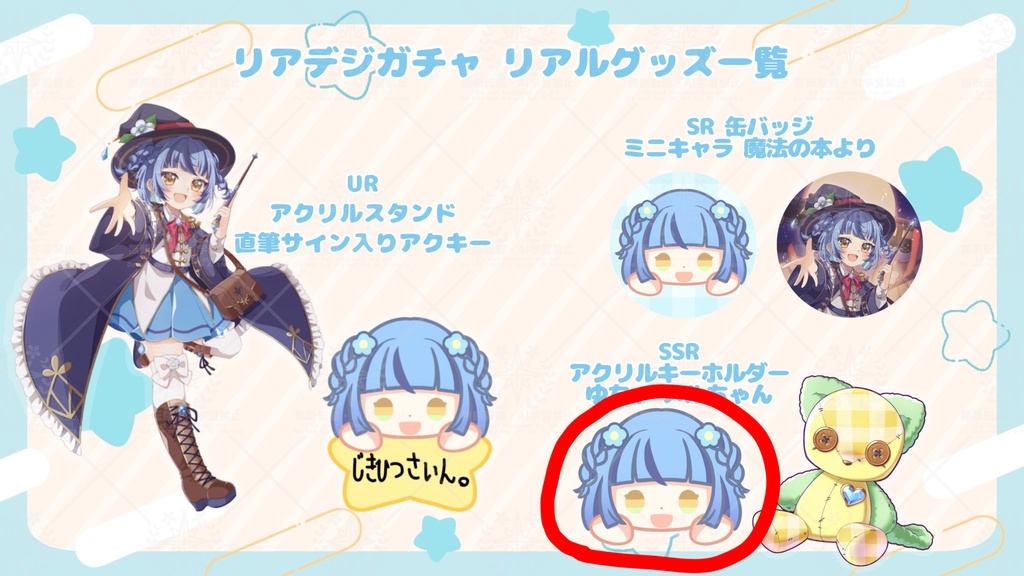 リアガチャ 景品 朝田純様