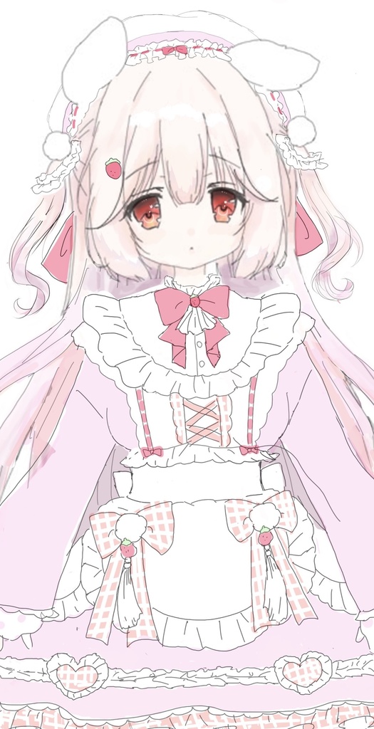 🐇V化の衣装に加工予定だった和メイド🍓
