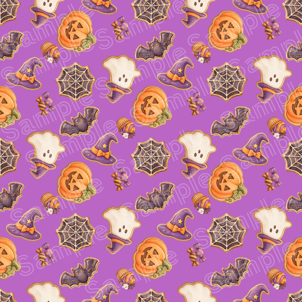 ハロウィン水彩デザインペーパー 6柄セット|3000px PNG・A4 PDF 商品紹介文