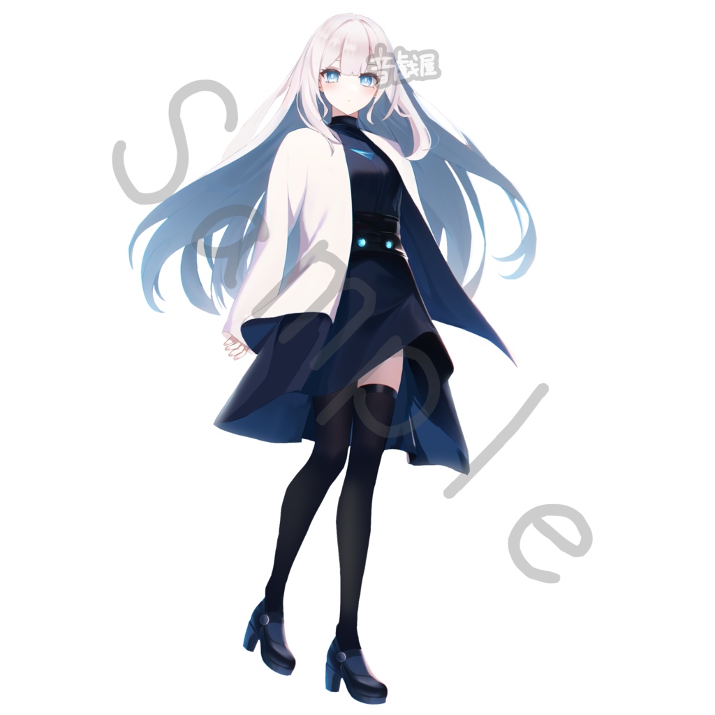 【立ち絵素材】未来風の女の子【表情差分6種】