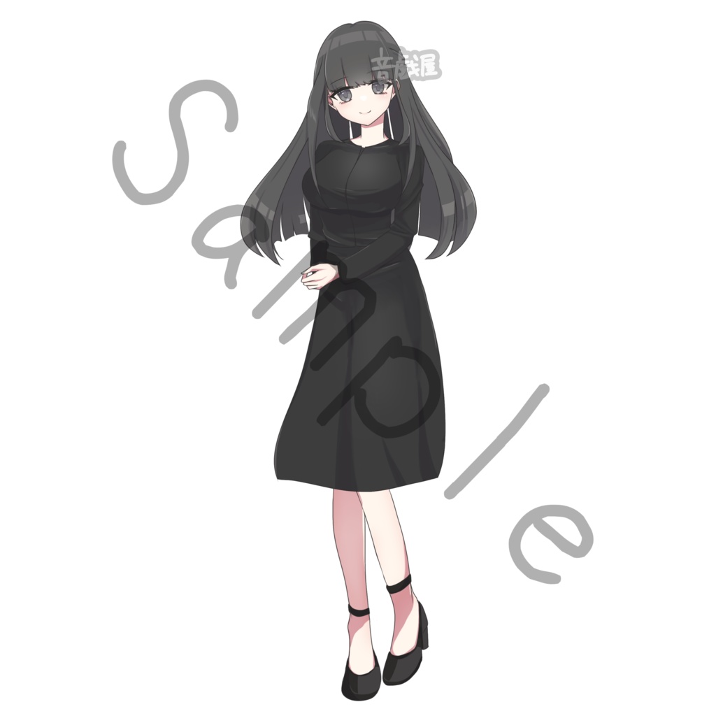 【立ち絵素材】白衣の女の子【服差分3種、PSDあり】