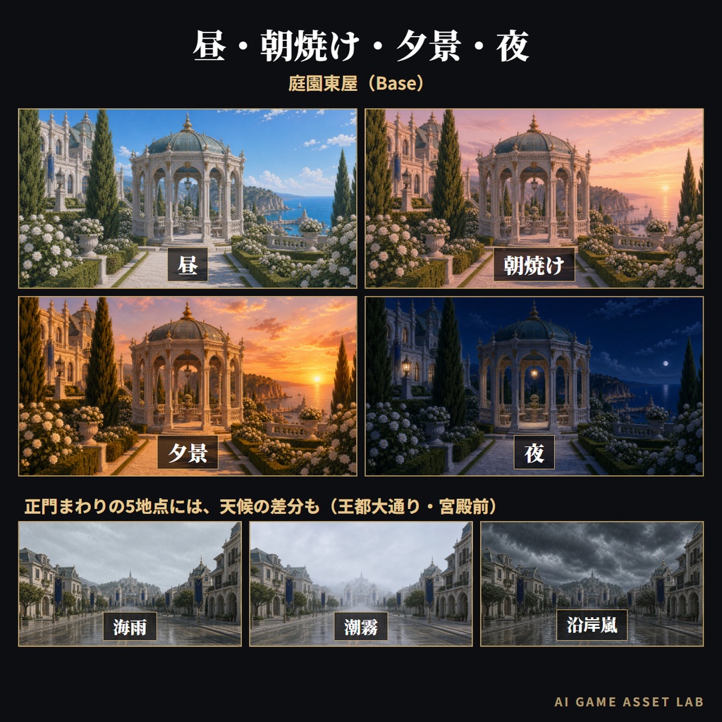 蒼潮宮 Azuretide Palace 背景素材集|64地点・768枚