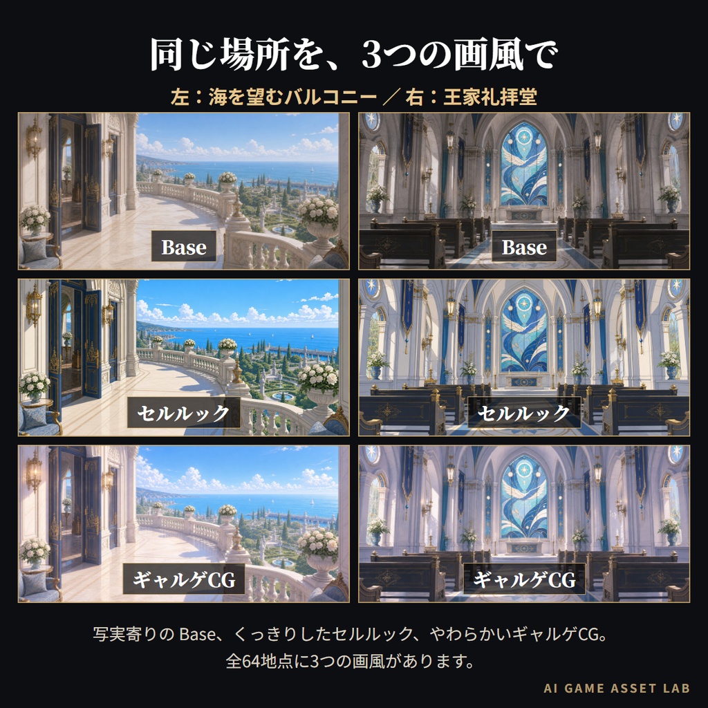 蒼潮宮 Azuretide Palace 背景素材集|64地点・768枚
