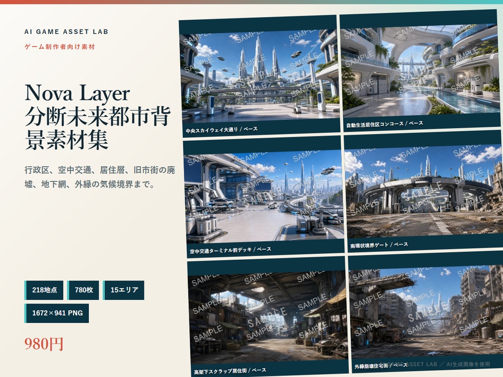 Nova Layer 分断未来都市 背景素材集｜218地点・780枚