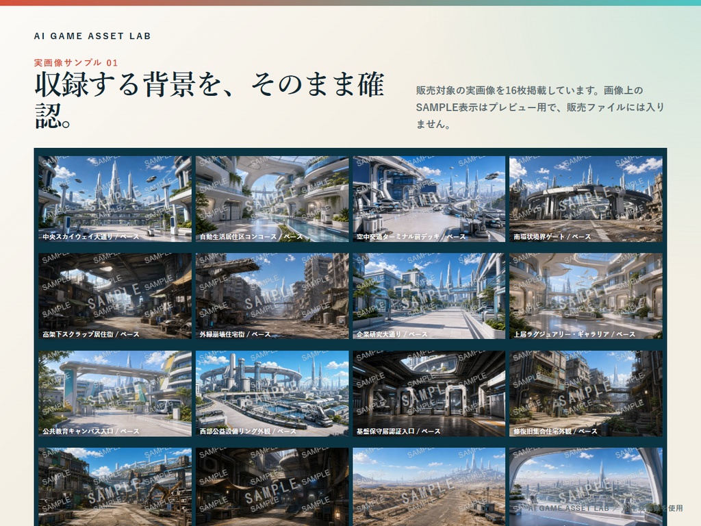 Nova Layer 分断未来都市 背景素材集|218地点・780枚