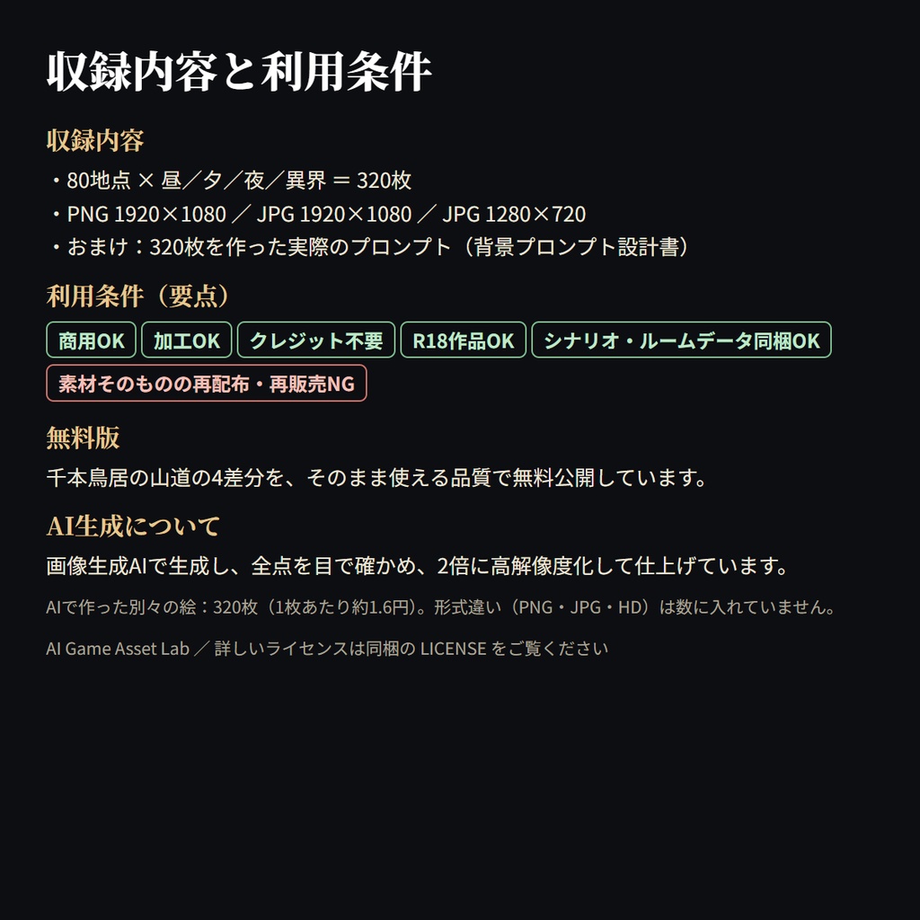 【無料版あり】和風ホラー(因習村)背景320枚|80地点×昼・夕・夜・異界の4差分(TRPG/CoC/ココフォリア/ノベルゲーム)