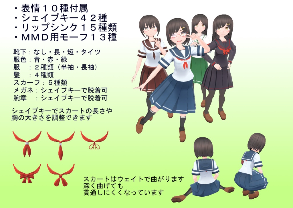 オリジナル3Dモデル「ななみ」