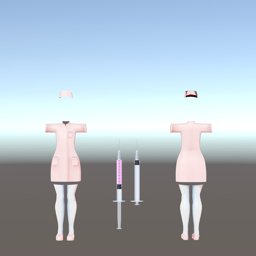 響狐リク専用ナース服+注射器