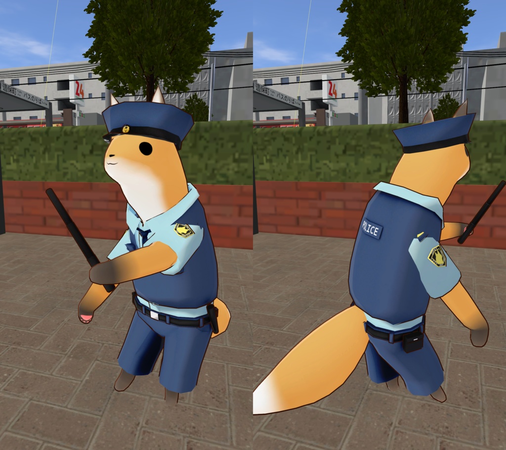 警察きつねakyo