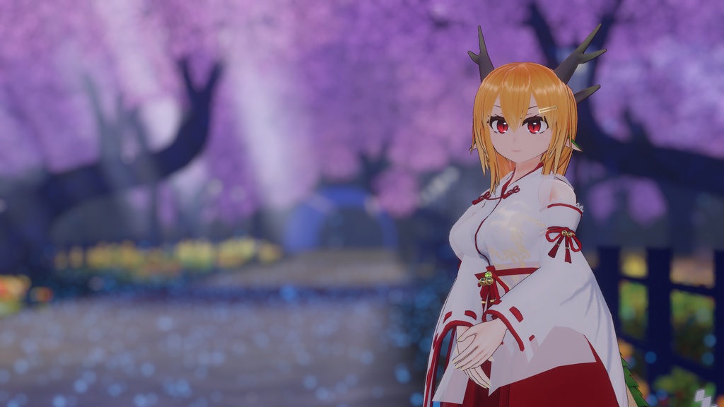 オリジナル3Dモデル 龍巫女「みのり」