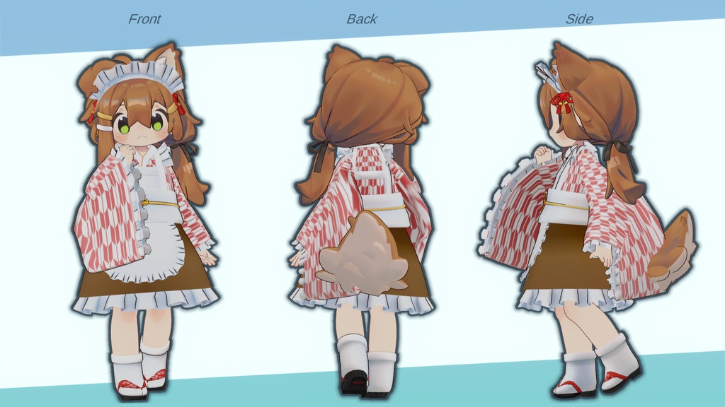 まめひなた用和メイド服 - ささのき商店 - BOOTH