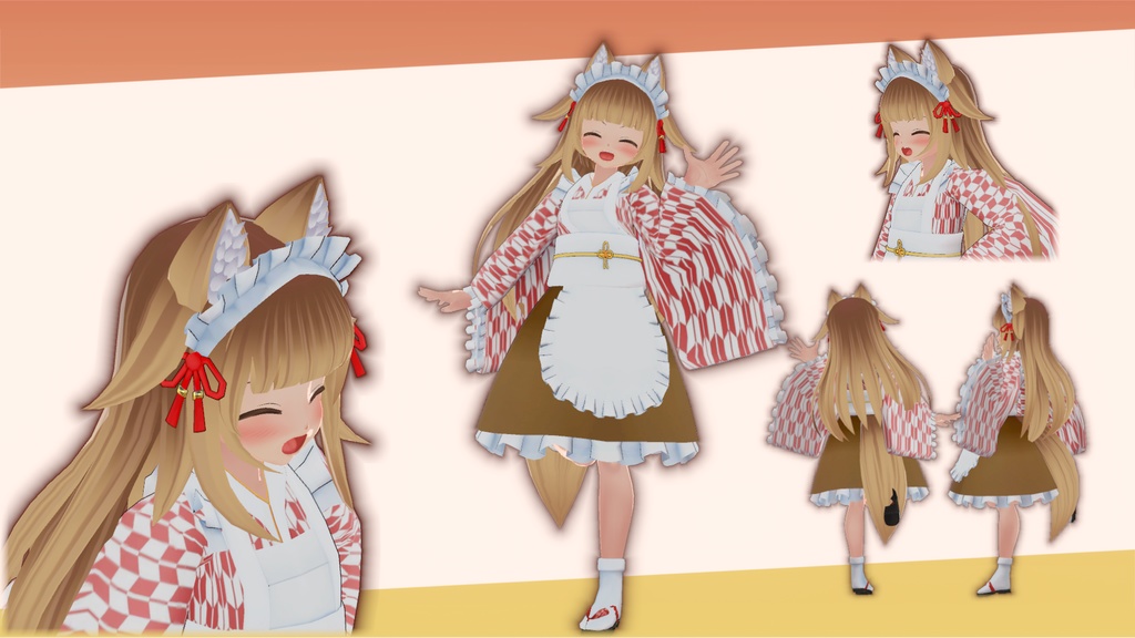 響狐リクちゃん1.6専用 和メイド服