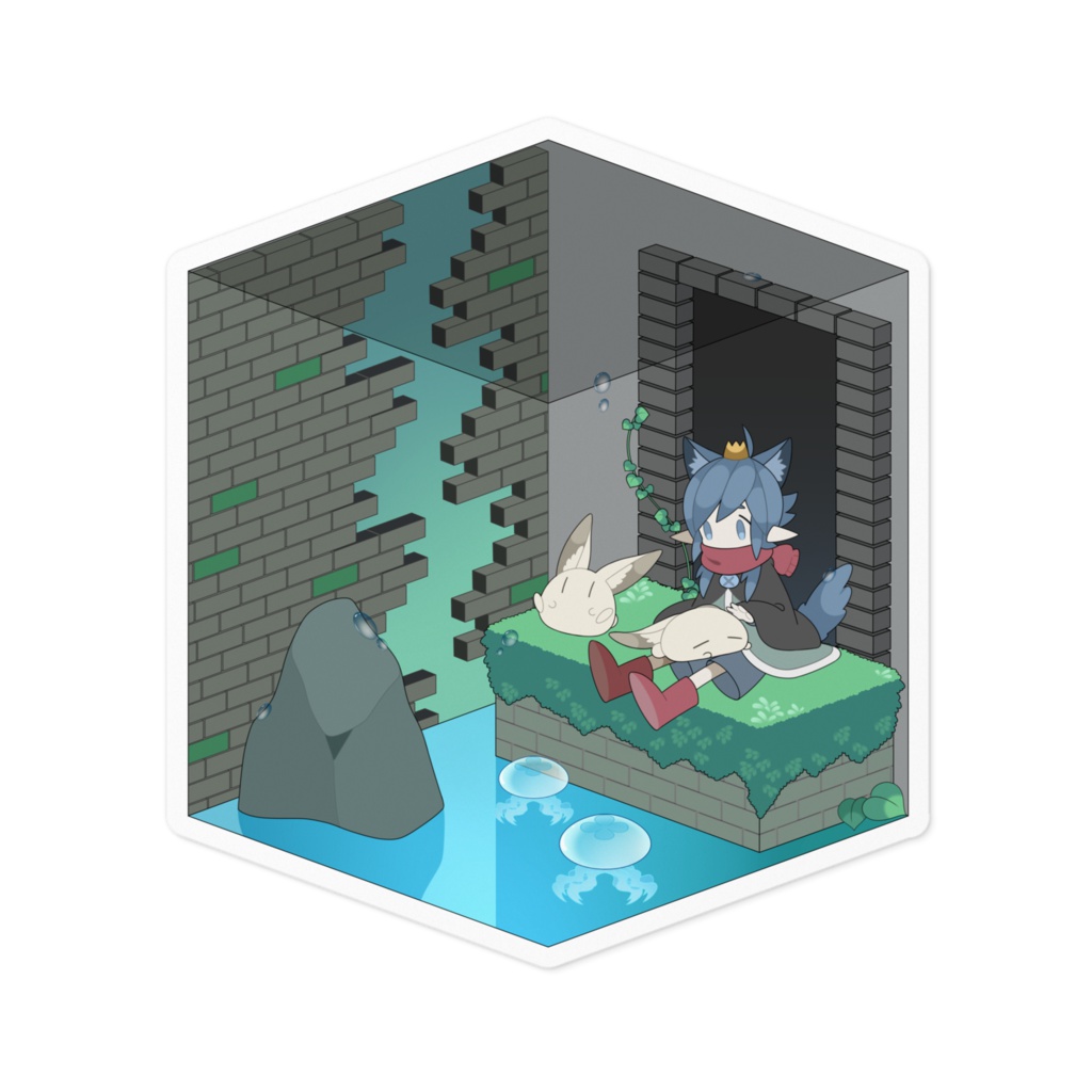 「水の箱庭」ステッカー