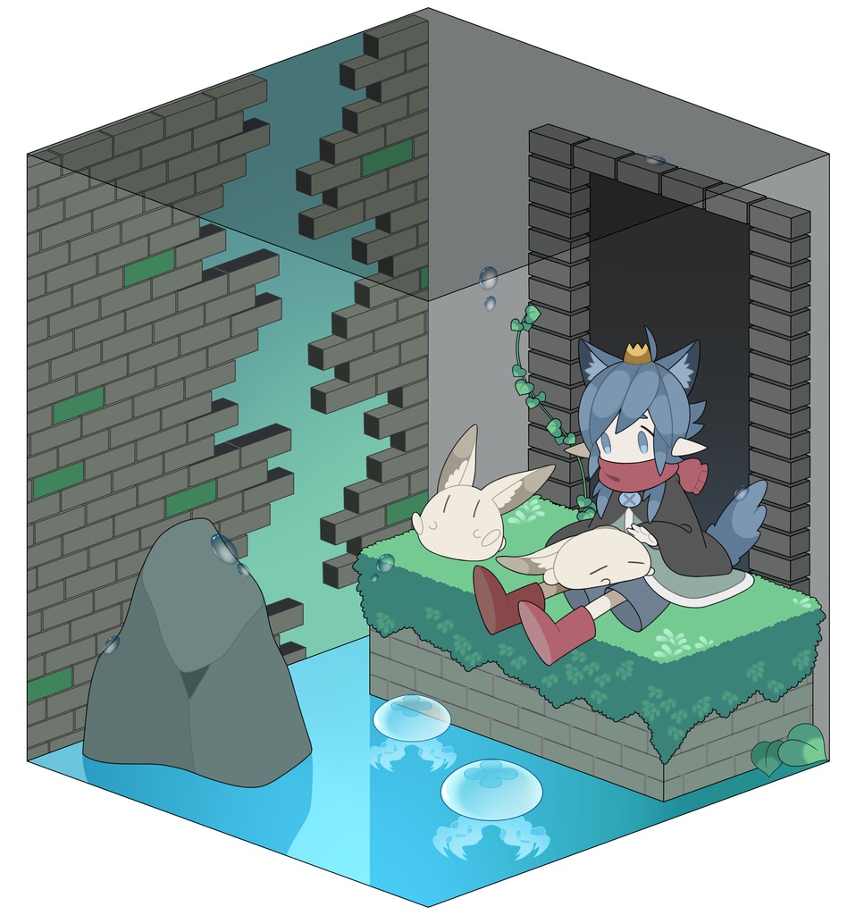 「水の箱庭」ステッカー