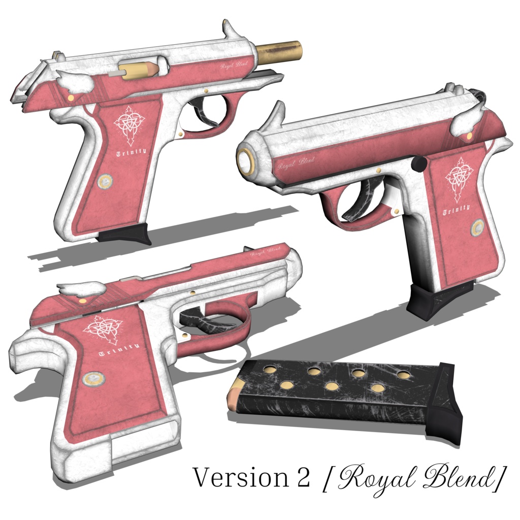 ナギサの銃「ロイヤルブレンド」for CLIP STUDIO (.cs3o, .fbx, .obj) [CC0]